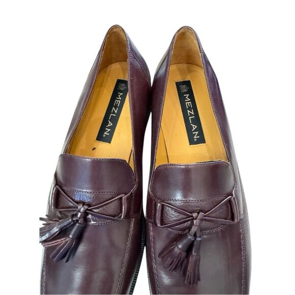 New Mezlan Del Rio Men\'s Burgundy Tassel Slip-on Loafers Dress Shoes 10 main image 7